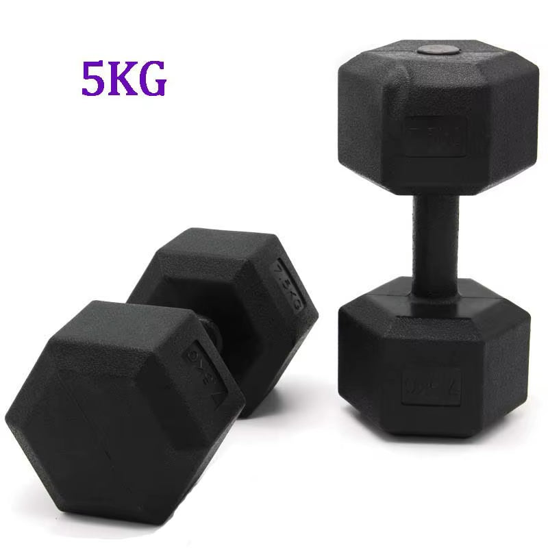 5Kg Hexagonal Dumbbell Dumbbell Household Fitness Equipment