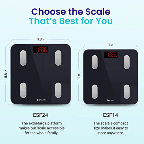 Etekcity Smart Scale for Body Weight FSA HSA Store Eligible, Bathroom Digital Weighing Scale with BMI, Body Fat, Muscle Mass, Accurate Bluetooth Home User Health Equipment Sync Apps