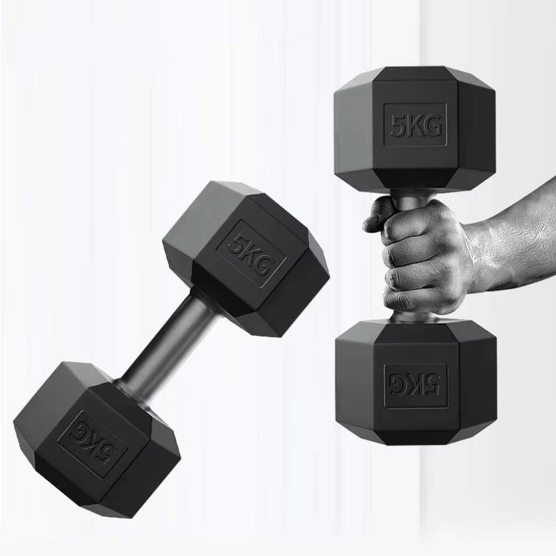 5Kg Hexagonal Dumbbell Dumbbell Household Fitness Equipment